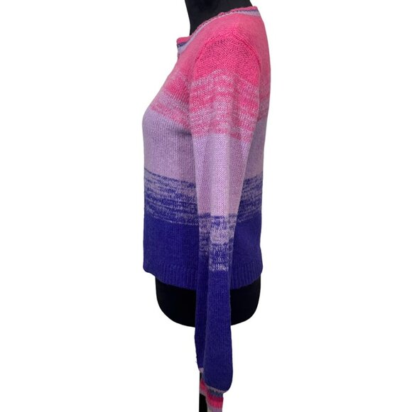 Lilly Pulitzer Tessalyn Wool Purple Pink Metallic Sweater Cardigan Sz M Preppy - Picture 6 of 13